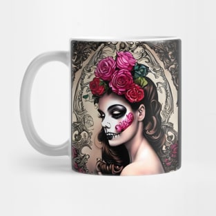 Sad Girl with Zombie Makeup Mug